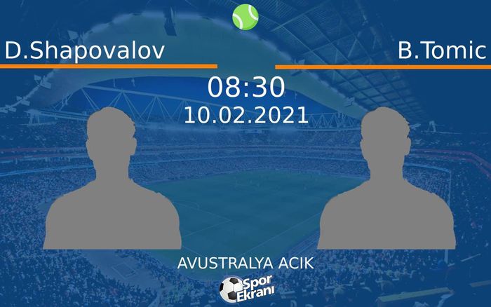10 Şubat 2021 D.Shapovalov vs B.Tomic maçı Hangi Kanalda Saat Kaçta Yayınlanacak?
