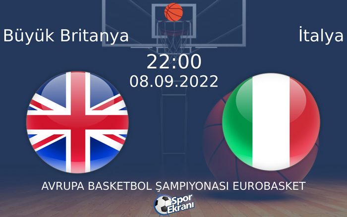 08 Eylül 2022 Büyük Britanya vs İtalya maçı Hangi Kanalda Saat Kaçta Yayınlanacak?