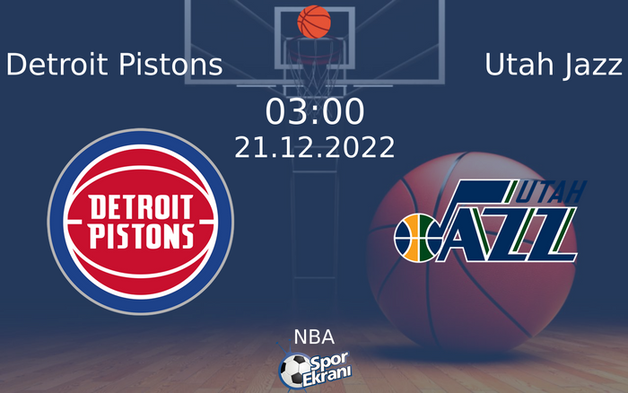 21 Aralık 2022 Detroit Pistons vs Utah Jazz maçı Hangi Kanalda Saat Kaçta Yayınlanacak? 21 Aralık 2022 Detroit Pistons vs Utah Jazz maçı Hangi Kanalda Saat Kaçta Yayınlanacak?