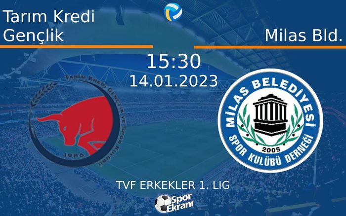 14 Ocak 2023 Tarım Kredi Gençlik vs Milas Bld. maçı Hangi Kanalda Saat Kaçta Yayınlanacak?