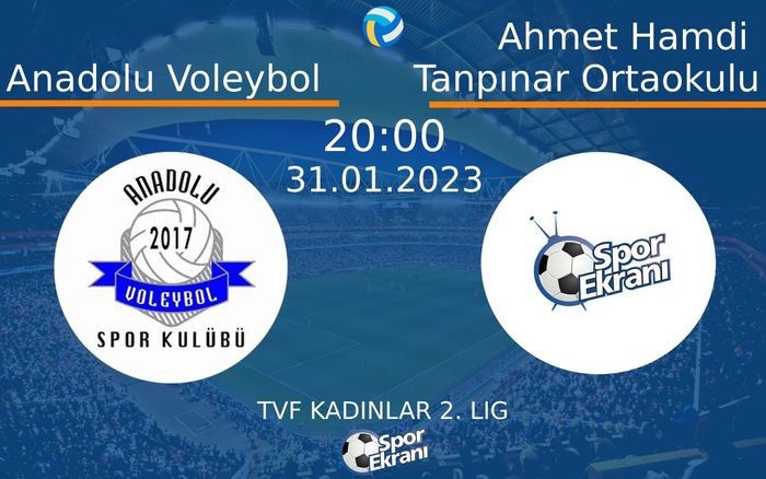 31 Ocak 2023 Anadolu Voleybol vs Ahmet Hamdi Tanpınar Ortaokulu maçı Hangi Kanalda Saat Kaçta Yayınlanacak?