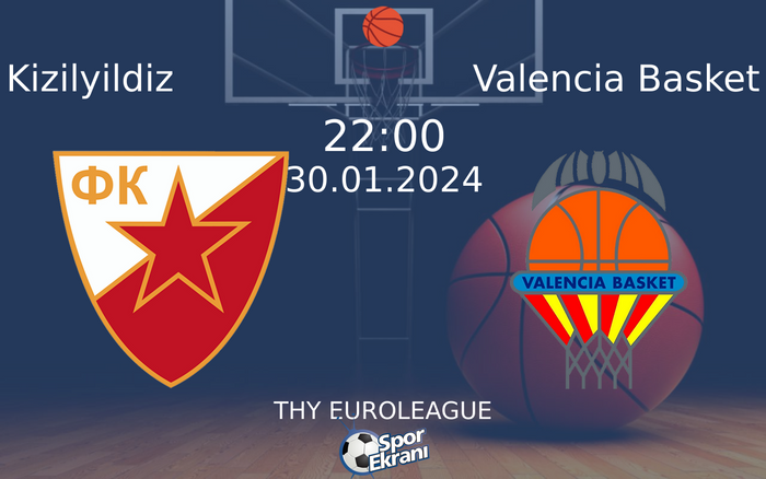 30 Ocak 2024 Kizilyildiz vs Valencia Basket maçı Hangi Kanalda Saat Kaçta Yayınlanacak?