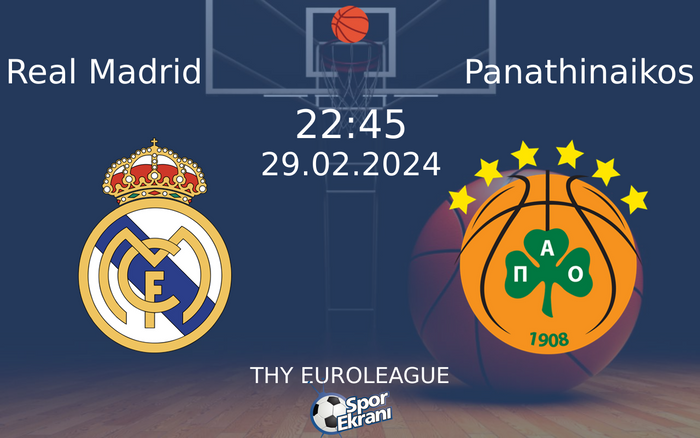 29 Şubat 2024 Real Madrid vs Panathinaikos maçı Hangi Kanalda Saat Kaçta Yayınlanacak? 29 Şubat 2024 Real Madrid vs Panathinaikos maçı Hangi Kanalda Saat Kaçta Yayınlanacak?