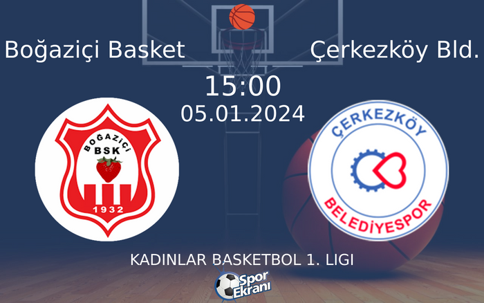 05 Ocak 2024 Boğaziçi Basket vs Çerkezköy Bld. maçı Hangi Kanalda Saat Kaçta Yayınlanacak? 05 Ocak 2024 Boğaziçi Basket vs Çerkezköy Bld. maçı Hangi Kanalda Saat Kaçta Yayınlanacak?
