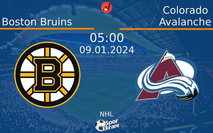 09 Ocak 2024 Boston Bruins vs Colorado Avalanche maçı Hangi Kanalda Saat Kaçta Yayınlanacak? 09 Ocak 2024 Boston Bruins vs Colorado Avalanche maçı Hangi Kanalda Saat Kaçta Yayınlanacak?