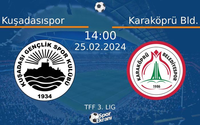 25 Şubat 2024 Kuşadasıspor vs Karaköprü Bld. maçı Hangi Kanalda Saat Kaçta Yayınlanacak?