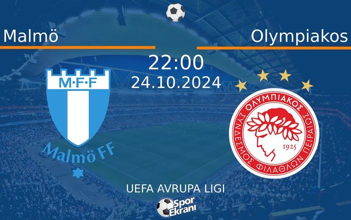 24 Ekim 2024 Malmö vs Olympiakos maçı Hangi Kanalda Saat Kaçta Yayınlanacak?
