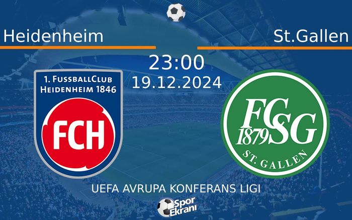 19 Aralık 2024 Heidenheim vs St.Gallen maçı Hangi Kanalda Saat Kaçta Yayınlanacak? 19 Aralık 2024 Heidenheim vs St.Gallen maçı Hangi Kanalda Saat Kaçta Yayınlanacak?