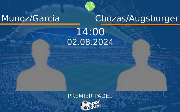 02 Ağustos 2024 Munoz/Garcia vs Chozas/Augsburger maçı Hangi Kanalda Saat Kaçta Yayınlanacak?