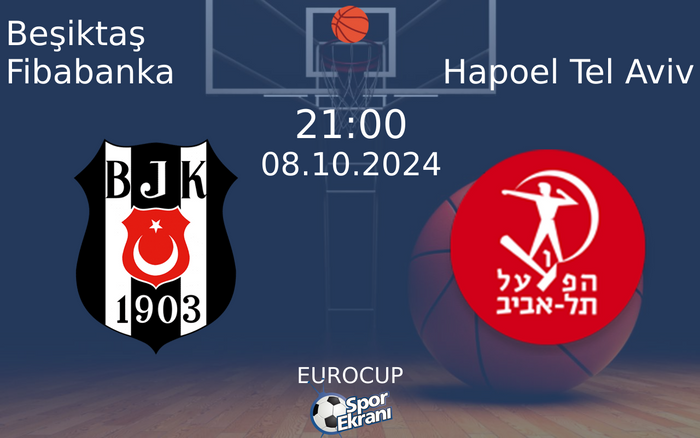 08 Ekim 2024 Beşiktaş Fibabanka vs Hapoel Tel Aviv maçı Hangi Kanalda Saat Kaçta Yayınlanacak?