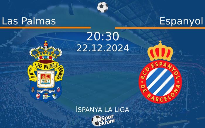 22 Aralık 2024 Las Palmas vs Espanyol maçı Hangi Kanalda Saat Kaçta Yayınlanacak? 22 Aralık 2024 Las Palmas vs Espanyol maçı Hangi Kanalda Saat Kaçta Yayınlanacak?