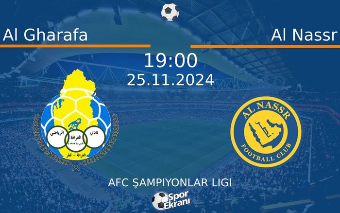 25 Kasım 2024 Al Gharafa vs Al Nassr maçı Hangi Kanalda Saat Kaçta Yayınlanacak?
