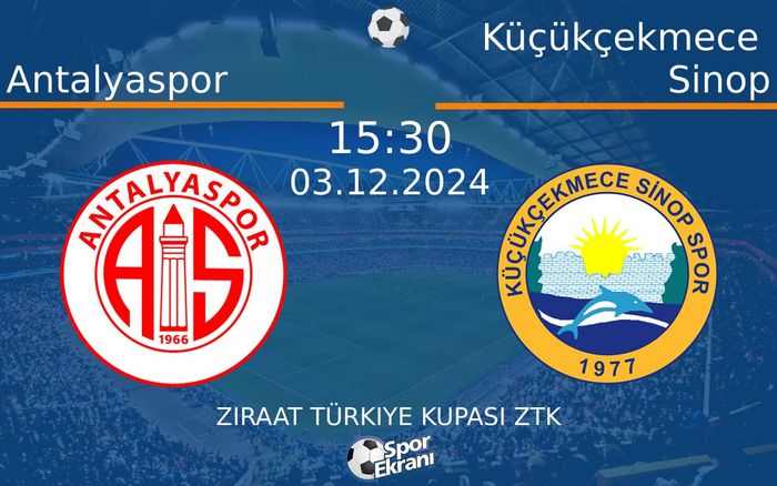 03 Aralık 2024 Antalyaspor vs Küçükçekmece Sinop maçı Hangi Kanalda Saat Kaçta Yayınlanacak? 03 Aralık 2024 Antalyaspor vs Küçükçekmece Sinop maçı Hangi Kanalda Saat Kaçta Yayınlanacak?
