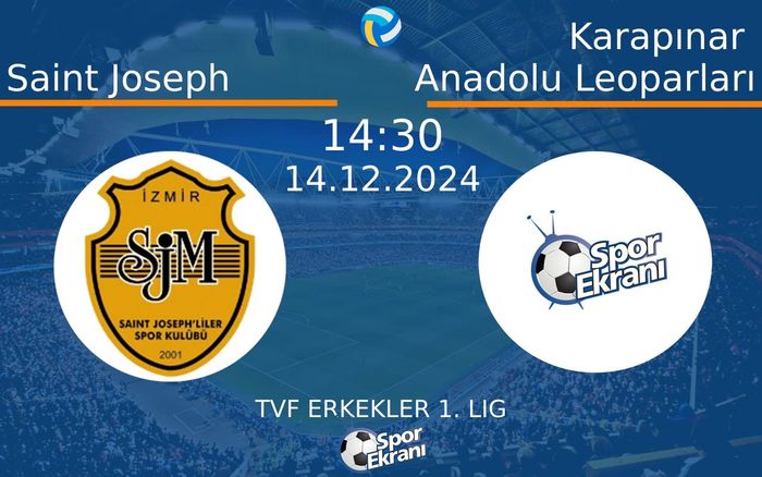 14 Aralık 2024 Saint Joseph vs Karapınar Anadolu Leoparları maçı Hangi Kanalda Saat Kaçta Yayınlanacak?