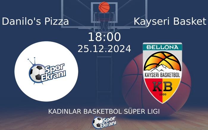 25 Aralık 2024 Danilo's Pizza vs Kayseri Basket maçı Hangi Kanalda Saat Kaçta Yayınlanacak?