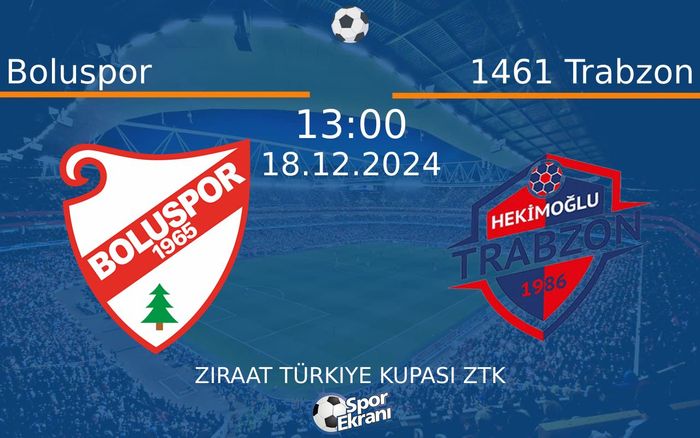 18 Aralık 2024 Boluspor vs 1461 Trabzon maçı Hangi Kanalda Saat Kaçta Yayınlanacak? 18 Aralık 2024 Boluspor vs 1461 Trabzon maçı Hangi Kanalda Saat Kaçta Yayınlanacak?