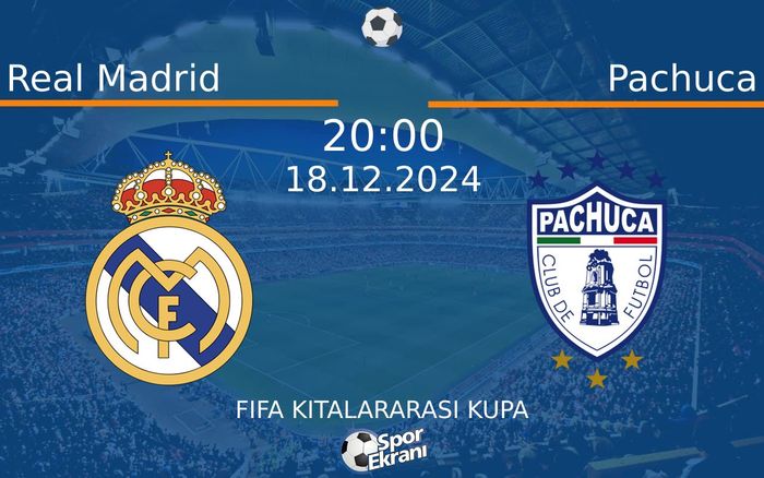 18 Aralık 2024 Real Madrid vs Pachuca maçı Hangi Kanalda Saat Kaçta Yayınlanacak?