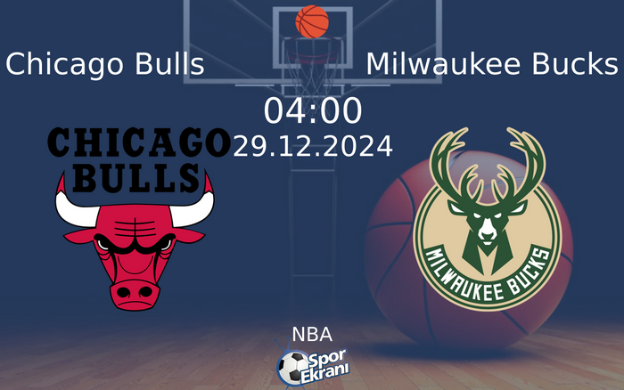 29 Aralık 2024 Chicago Bulls vs Milwaukee Bucks maçı Hangi Kanalda Saat Kaçta Yayınlanacak? 29 Aralık 2024 Chicago Bulls vs Milwaukee Bucks maçı Hangi Kanalda Saat Kaçta Yayınlanacak?