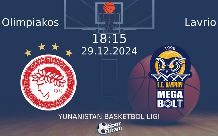 29 Aralık 2024 Olimpiakos vs Lavrio maçı Hangi Kanalda Saat Kaçta Yayınlanacak?