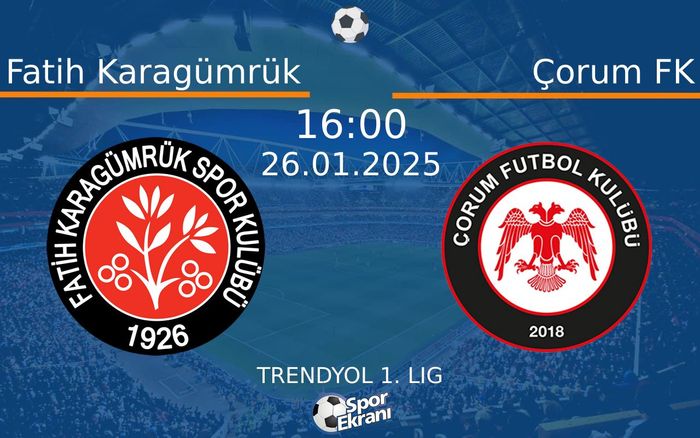 26 Ocak 2025 Fatih Karagümrük vs Çorum FK maçı Hangi Kanalda Saat Kaçta Yayınlanacak? 26 Ocak 2025 Fatih Karagümrük vs Çorum FK maçı Hangi Kanalda Saat Kaçta Yayınlanacak?
