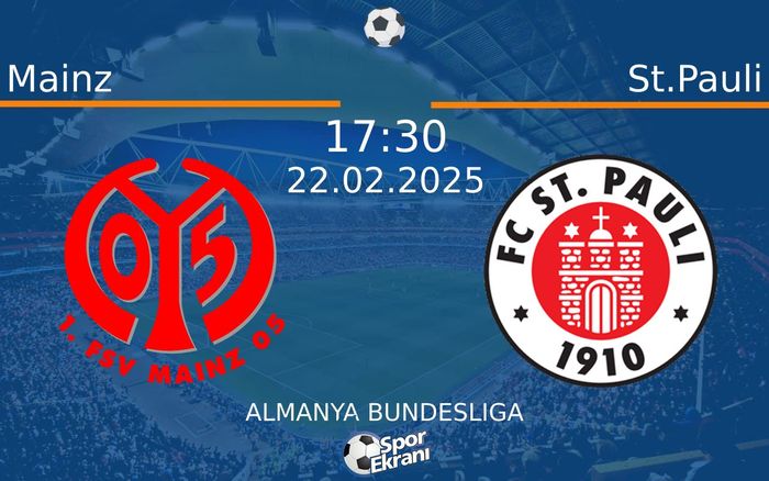 22 Şubat 2025 Mainz vs St.Pauli maçı Hangi Kanalda Saat Kaçta Yayınlanacak?