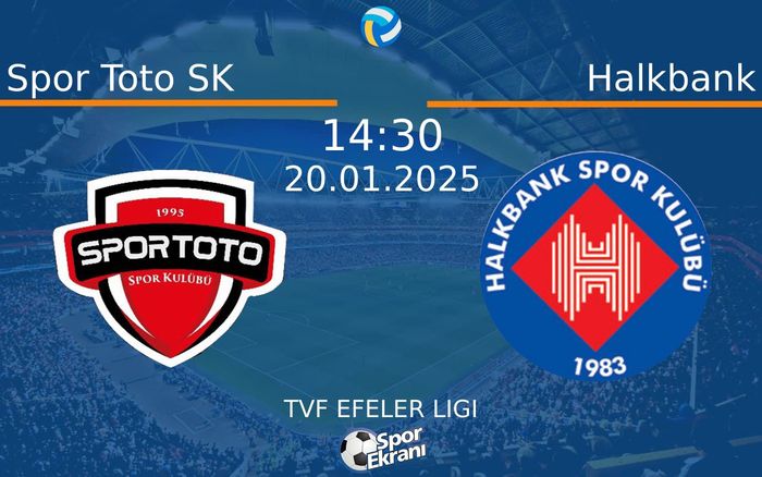 20 Ocak 2025 Spor Toto SK vs Halkbank maçı Hangi Kanalda Saat Kaçta Yayınlanacak? 20 Ocak 2025 Spor Toto SK vs Halkbank maçı Hangi Kanalda Saat Kaçta Yayınlanacak?