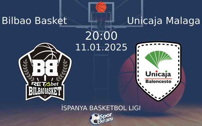 11 Ocak 2025 Bilbao Basket vs Unicaja Malaga maçı Hangi Kanalda Saat Kaçta Yayınlanacak? 11 Ocak 2025 Bilbao Basket vs Unicaja Malaga maçı Hangi Kanalda Saat Kaçta Yayınlanacak?