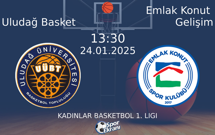 24 Ocak 2025 Uludağ Basket vs Emlak Konut Gelişim maçı Hangi Kanalda Saat Kaçta Yayınlanacak?