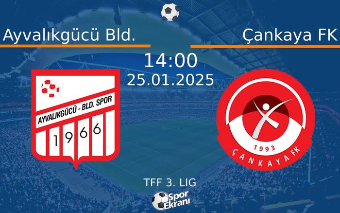 25 Ocak 2025 Ayvalıkgücü Bld. vs Çankaya FK maçı Hangi Kanalda Saat Kaçta Yayınlanacak?