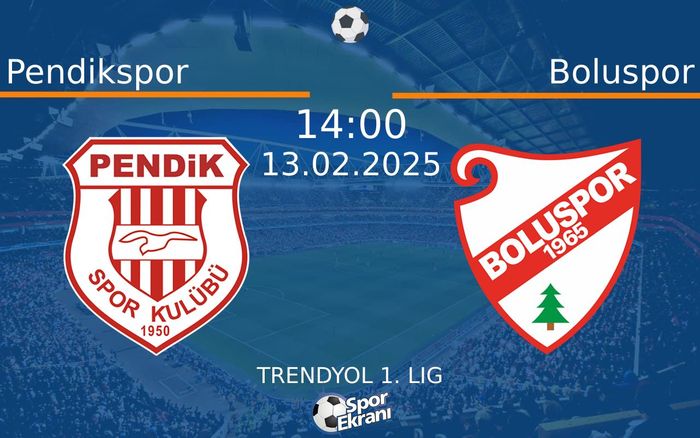 13 Şubat 2025 Pendikspor vs Boluspor maçı Hangi Kanalda Saat Kaçta Yayınlanacak? 13 Şubat 2025 Pendikspor vs Boluspor maçı Hangi Kanalda Saat Kaçta Yayınlanacak?