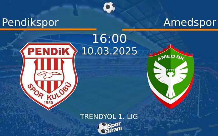 10 Mart 2025 Pendikspor vs Amedspor maçı Hangi Kanalda Saat Kaçta Yayınlanacak? 10 Mart 2025 Pendikspor vs Amedspor maçı Hangi Kanalda Saat Kaçta Yayınlanacak?