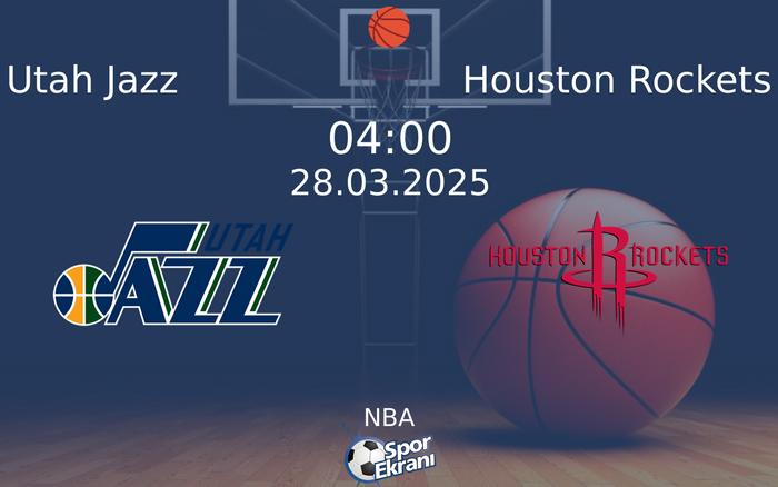 28 Mart 2025 Utah Jazz vs Houston Rockets maçı Hangi Kanalda Saat Kaçta Yayınlanacak? 28 Mart 2025 Utah Jazz vs Houston Rockets maçı Hangi Kanalda Saat Kaçta Yayınlanacak?