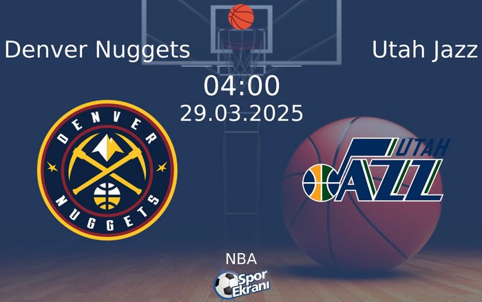 29 Mart 2025 Denver Nuggets vs Utah Jazz maçı Hangi Kanalda Saat Kaçta Yayınlanacak? 29 Mart 2025 Denver Nuggets vs Utah Jazz maçı Hangi Kanalda Saat Kaçta Yayınlanacak?