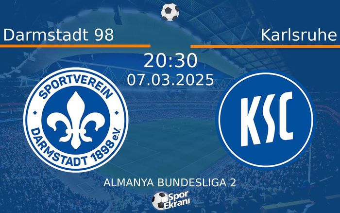 07 Mart 2025 Darmstadt 98 vs Karlsruhe maçı Hangi Kanalda Saat Kaçta Yayınlanacak? 07 Mart 2025 Darmstadt 98 vs Karlsruhe maçı Hangi Kanalda Saat Kaçta Yayınlanacak?