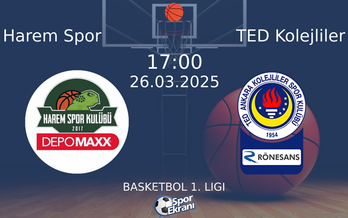 26 Mart 2025 Harem Spor vs TED Kolejliler maçı Hangi Kanalda Saat Kaçta Yayınlanacak? 26 Mart 2025 Harem Spor vs TED Kolejliler maçı Hangi Kanalda Saat Kaçta Yayınlanacak?