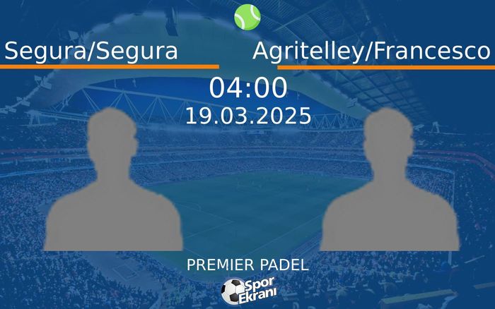 19 Mart 2025 Segura/Segura vs Agritelley/Francesco maçı Hangi Kanalda Saat Kaçta Yayınlanacak?