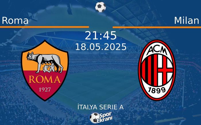 18 Mayıs 2025 Roma vs Milan maçı Hangi Kanalda Saat Kaçta Yayınlanacak?