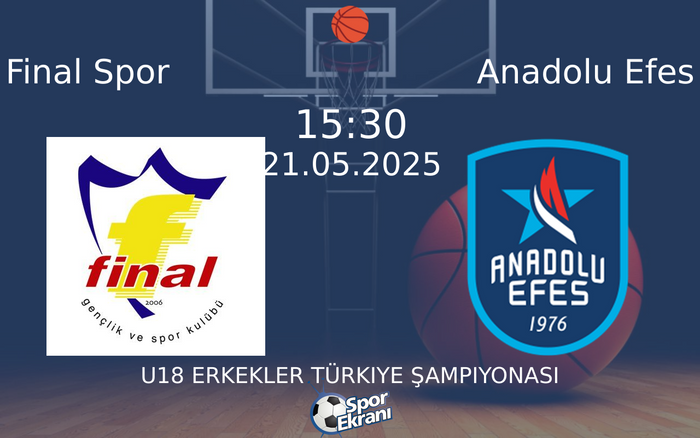 21 Mayıs 2025 Final Spor vs Anadolu Efes maçı Hangi Kanalda Saat Kaçta Yayınlanacak?
