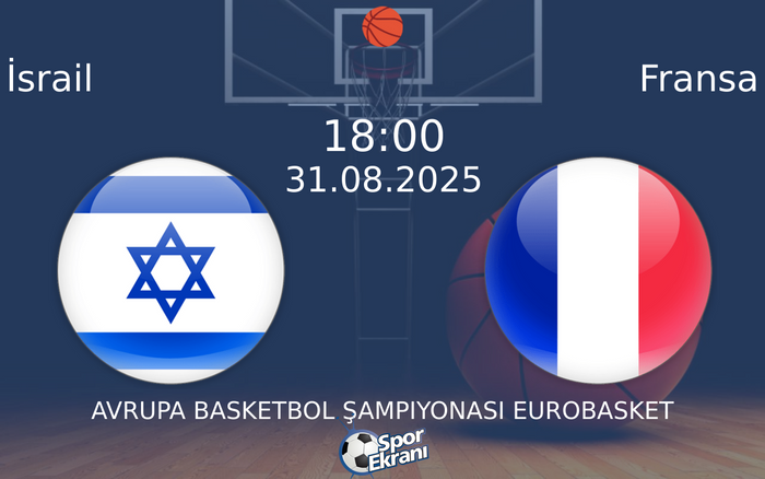 31 Ağustos 2025 İsrail vs Fransa maçı Hangi Kanalda Saat Kaçta Yayınlanacak?