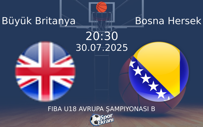 30 Temmuz 2025 Büyük Britanya vs Bosna Hersek maçı Hangi Kanalda Saat Kaçta Yayınlanacak?