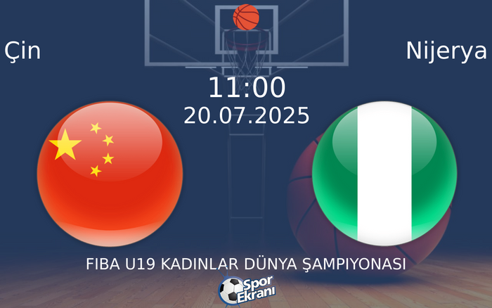 20 Temmuz 2025 Çin vs Nijerya maçı Hangi Kanalda Saat Kaçta Yayınlanacak?