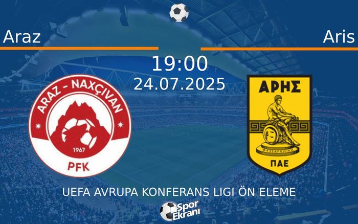 24 Temmuz 2025 Araz vs Aris maçı Hangi Kanalda Saat Kaçta Yayınlanacak?