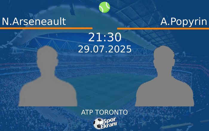 29 Temmuz 2025 N.Arseneault vs A.Popyrin maçı Hangi Kanalda Saat Kaçta Yayınlanacak?