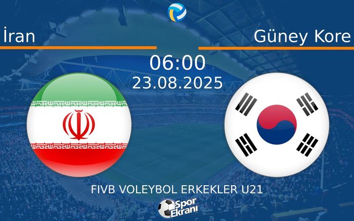 23 Ağustos 2025 İran vs Güney Kore maçı Hangi Kanalda Saat Kaçta Yayınlanacak? 23 Ağustos 2025 İran vs Güney Kore maçı Hangi Kanalda Saat Kaçta Yayınlanacak?
