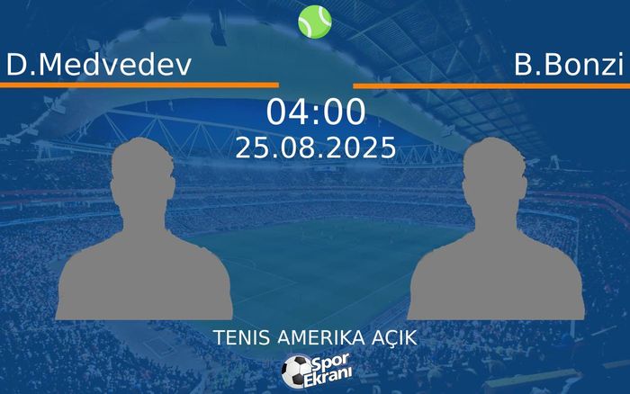 25 Ağustos 2025 D.Medvedev vs B.Bonzi maçı Hangi Kanalda Saat Kaçta Yayınlanacak?