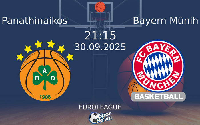 30 Eylül 2025 Panathinaikos vs Bayern Münih maçı Hangi Kanalda Saat Kaçta Yayınlanacak?
