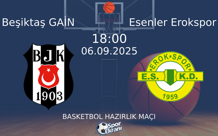 06 Eylül 2025 Beşiktaş GAİN vs Esenler Erokspor maçı Hangi Kanalda Saat Kaçta Yayınlanacak?