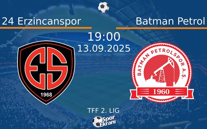 13 Eylül 2025 24 Erzincanspor vs Batman Petrol maçı Hangi Kanalda Saat Kaçta Yayınlanacak? 13 Eylül 2025 24 Erzincanspor vs Batman Petrol maçı Hangi Kanalda Saat Kaçta Yayınlanacak?