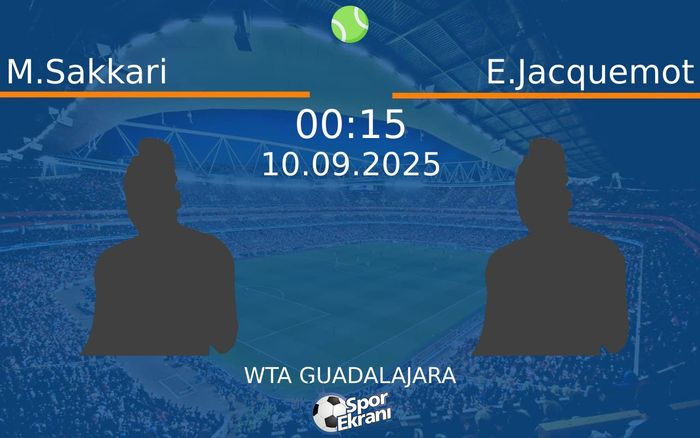 10 Eylül 2025 M.Sakkari vs E.Jacquemot maçı Hangi Kanalda Saat Kaçta Yayınlanacak? 10 Eylül 2025 M.Sakkari vs E.Jacquemot maçı Hangi Kanalda Saat Kaçta Yayınlanacak?