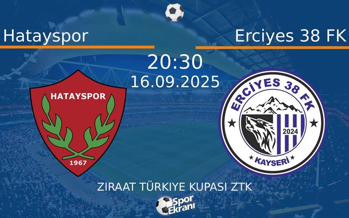 16 Eylül 2025 Hatayspor vs Erciyes 38 FK maçı Hangi Kanalda Saat Kaçta Yayınlanacak?